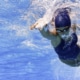 Underwater image of swimmer in action